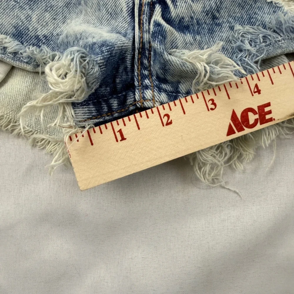 Levi's 501 Denim Cut Off Shorts Men's 30 Acid Wash Distressed High Rise USA READ